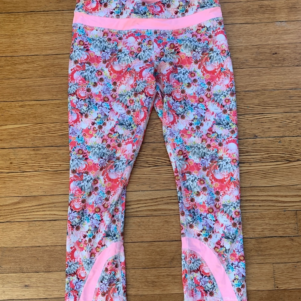 Lululemon Run Inspire Crop Floral Leggings